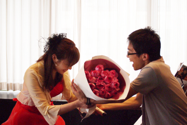 ピアニスト（磯部澄葉さん）と朗読の読み手（飯干大嵩さん）